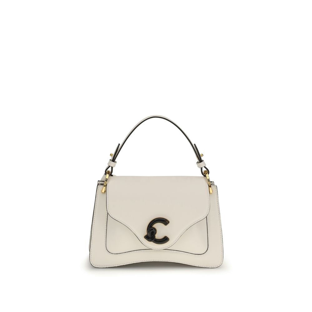 Coccinelle Cream Calf Leather Bos Taurus Shoulder Bag