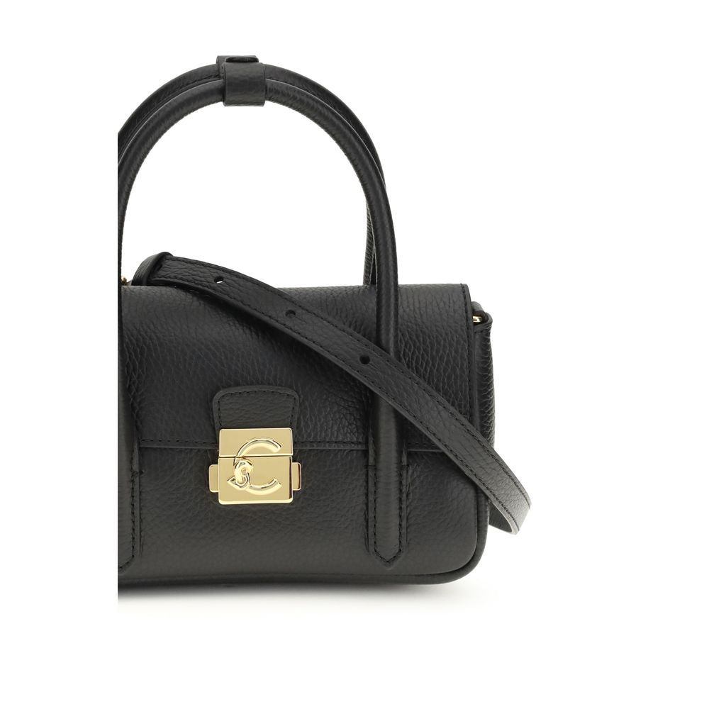 Coccinelle Black Calf Leather Bos Taurus Handbag