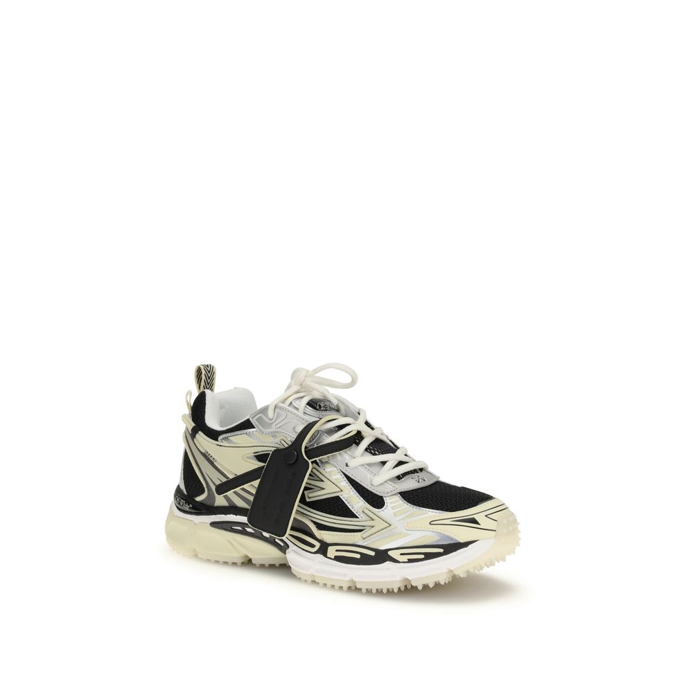 Off-White Multicolor Fabric Athletic Sneakers