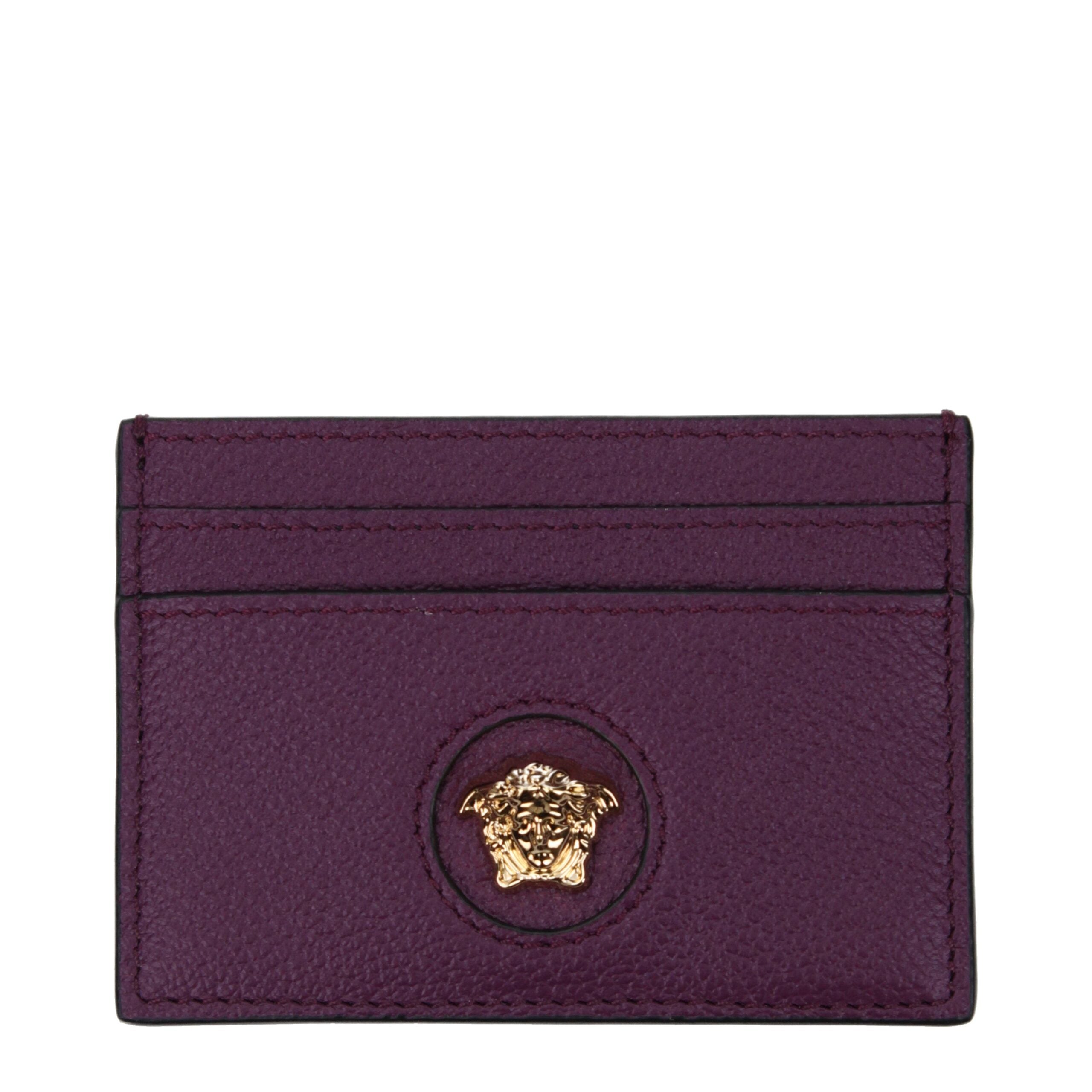 Versace Purple Leather Cardholder