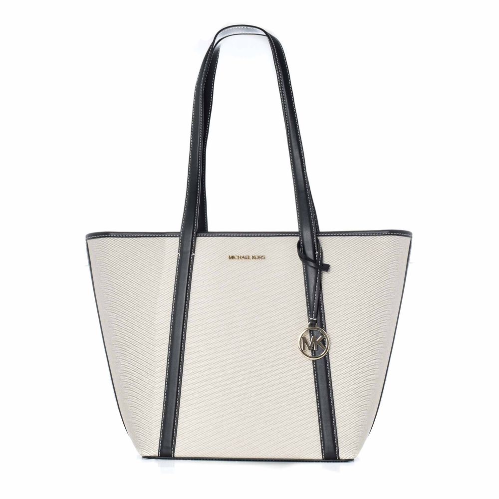 Michael Kors White Canvas Tote Bag