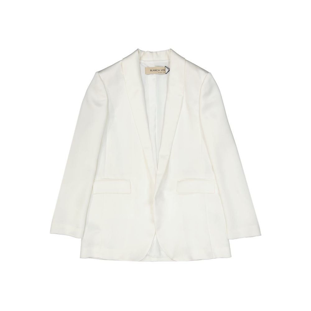 BLANCA VITA White Polyester Jackets And Coat