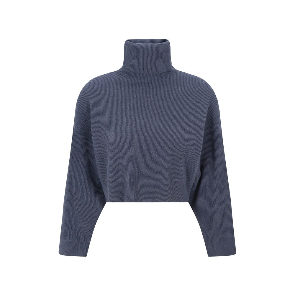 Brunello Cucinelli Blue Cashmere Turtleneck