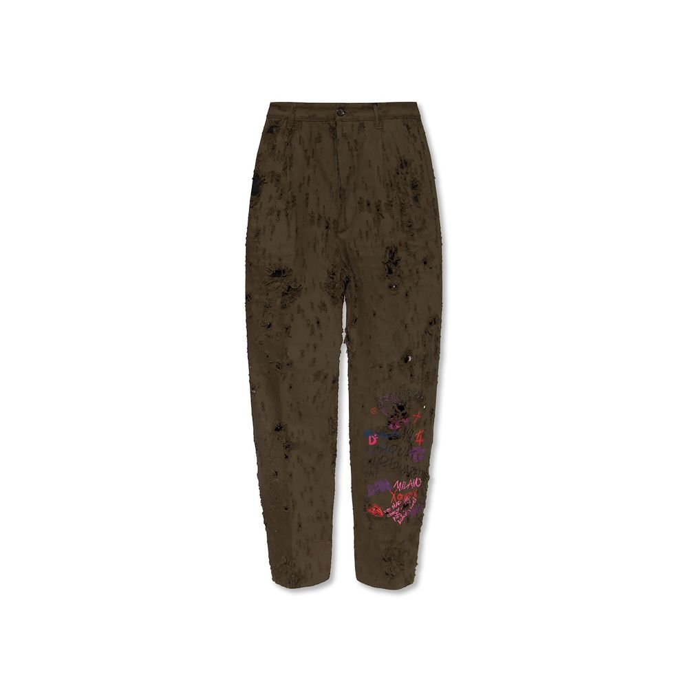 Dsquared² Bicolor Cotton Casual Pants