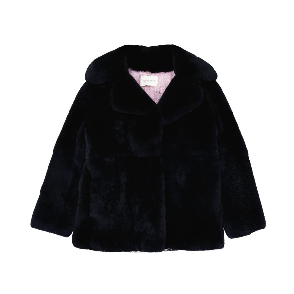 Alberta Ferretti Blue Rabbit Fur Full-Length Jacket