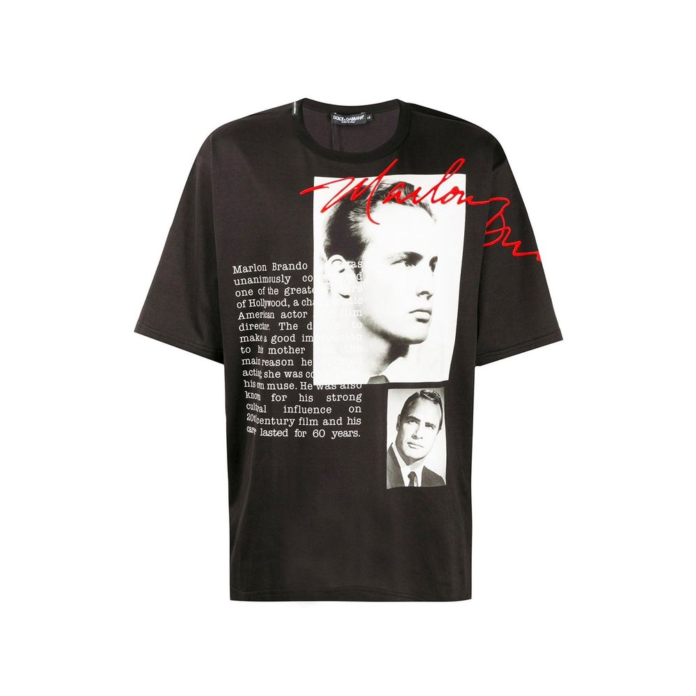 Dolce & Gabbana Black Cotton T-Shirt