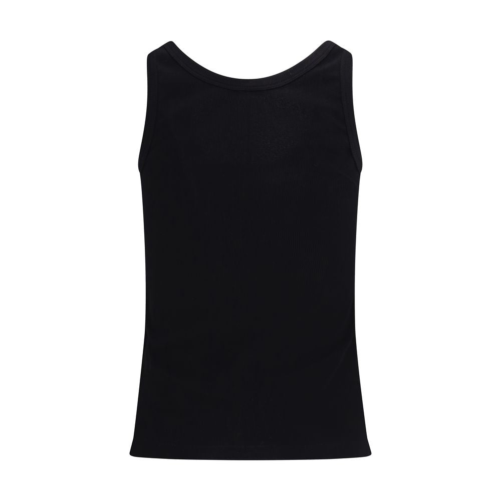 Versace Black Cotton Tank Tops