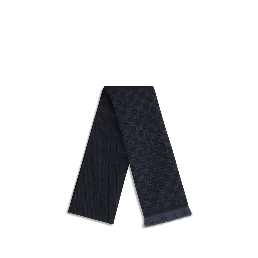 Gucci Black Wool Scarf