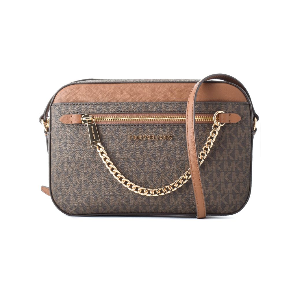 Michael Kors Brown Canvas Crossbody Bag