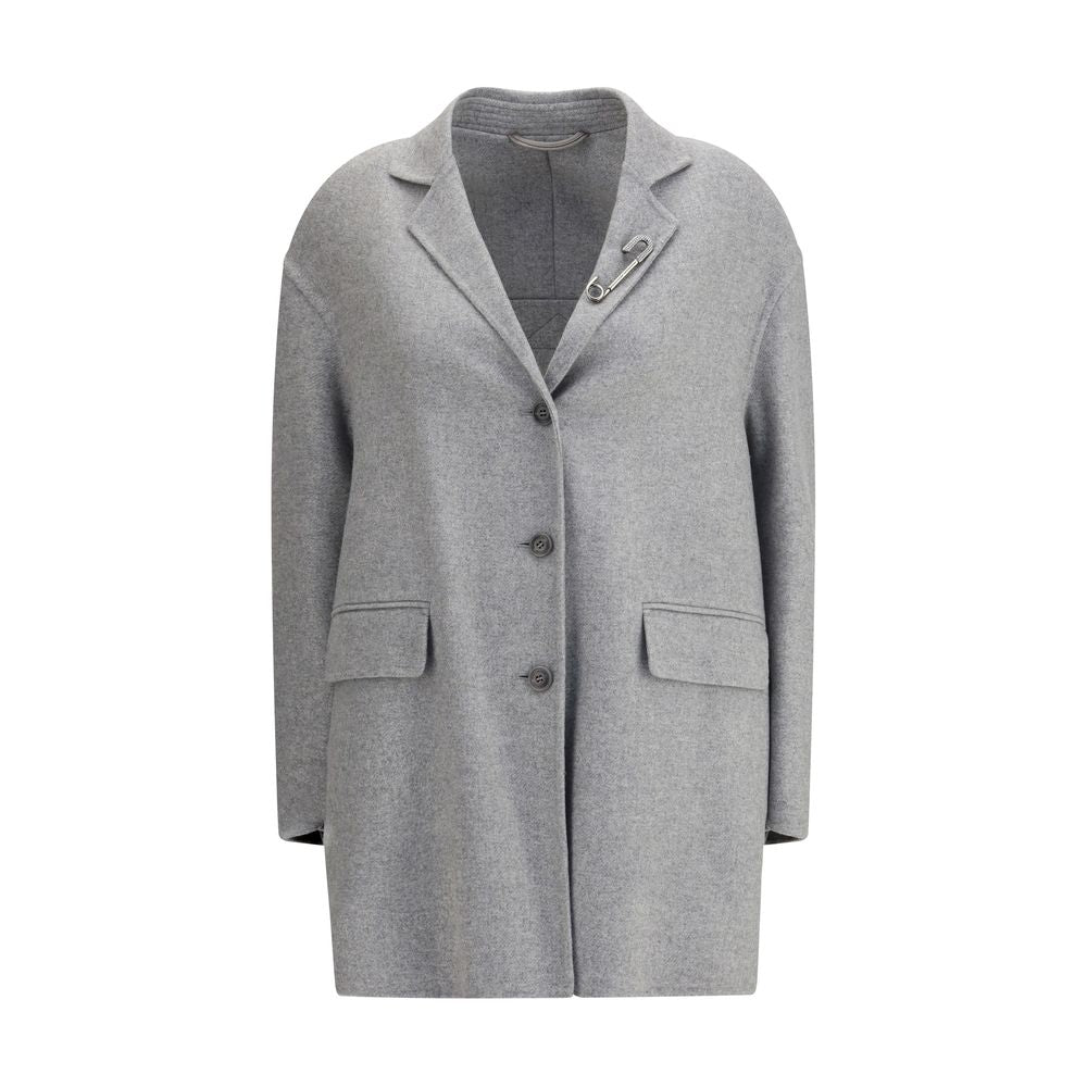 Ermanno Scervino Gray Wool Coat