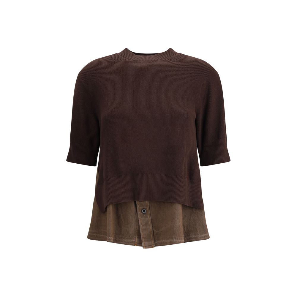 Sacai Blue Cotton Sweatshirt