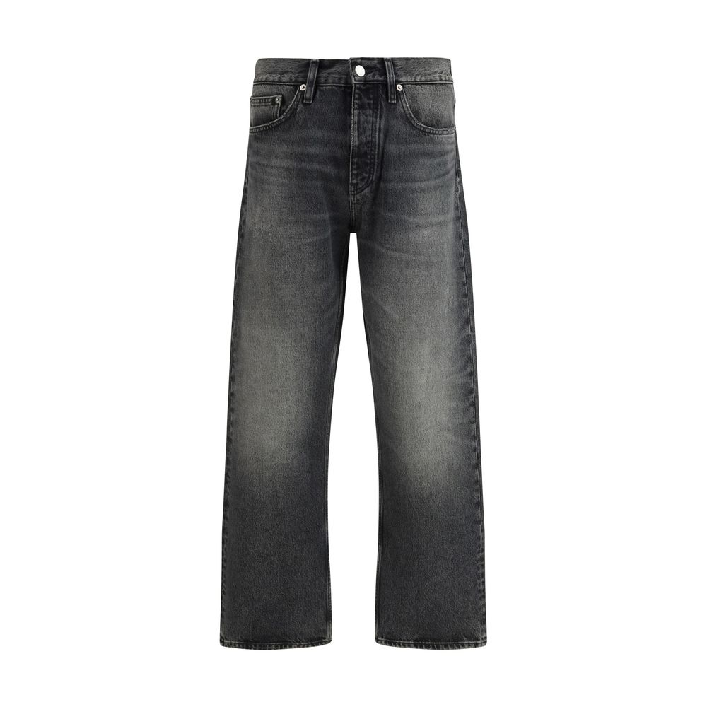 Sunflower Black Cotton Relaxed Fit Jeans