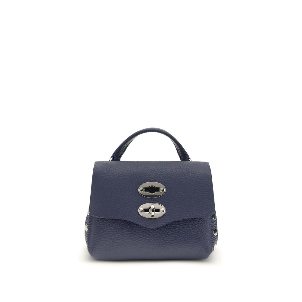 Zanellato Blue Calf Leather Bos Taurus Shoulder Bag