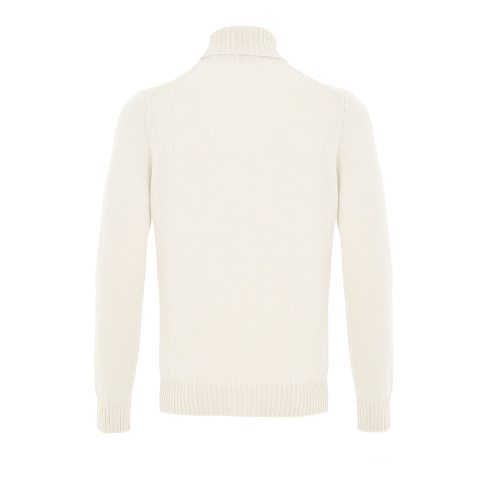 Gran Sasso White Wool Turtleneck