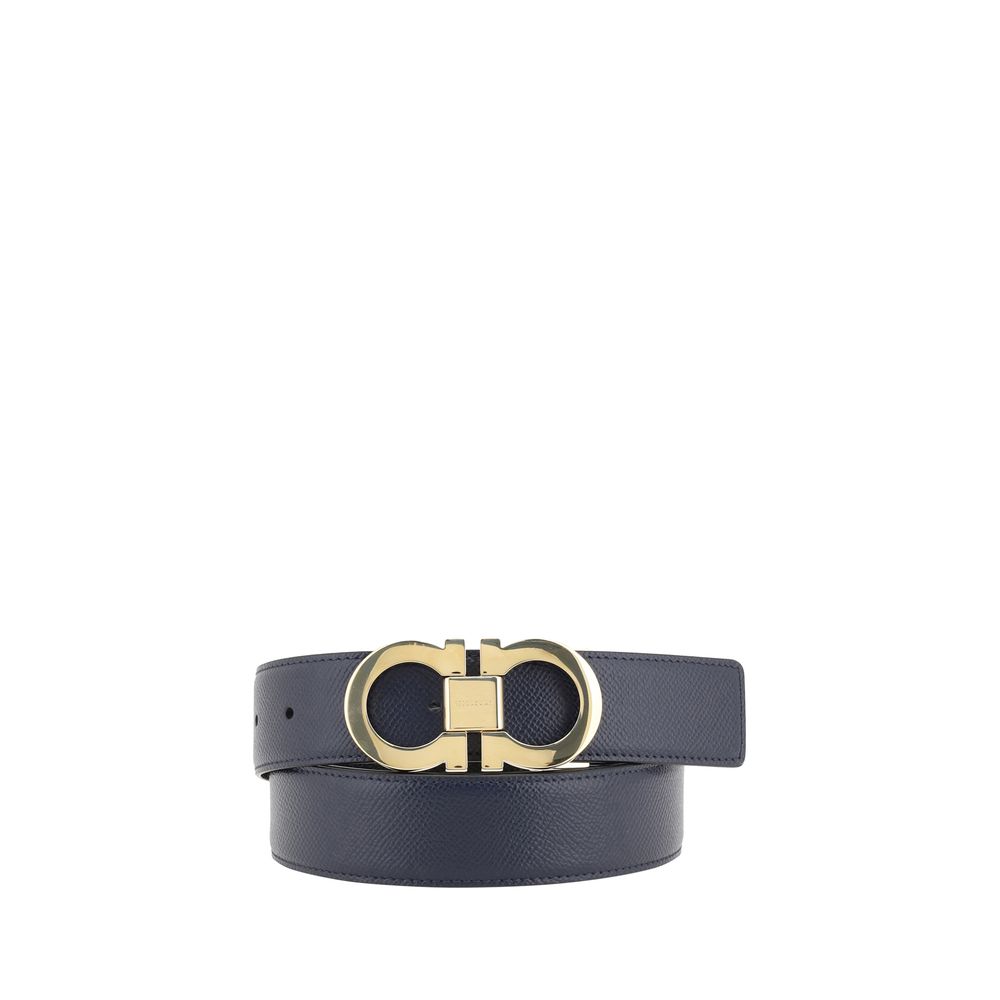 Ferragamo Blue Calf Leather Bos Taurus Regular Belt