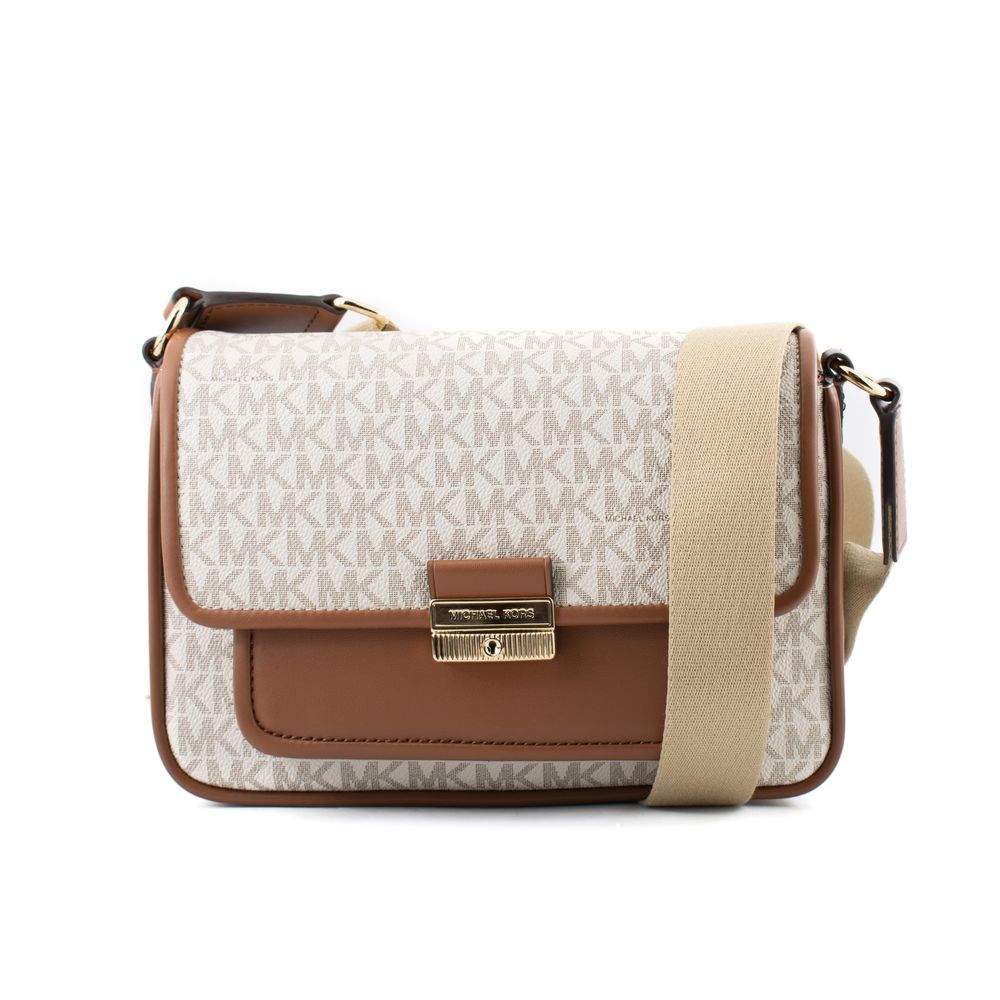 Michael Kors Beige Canvas Crossbody Bag