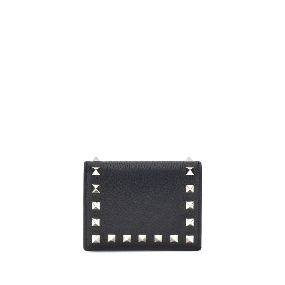 Valentino Garavani Black Calf Leather Bos Taurus Wallet