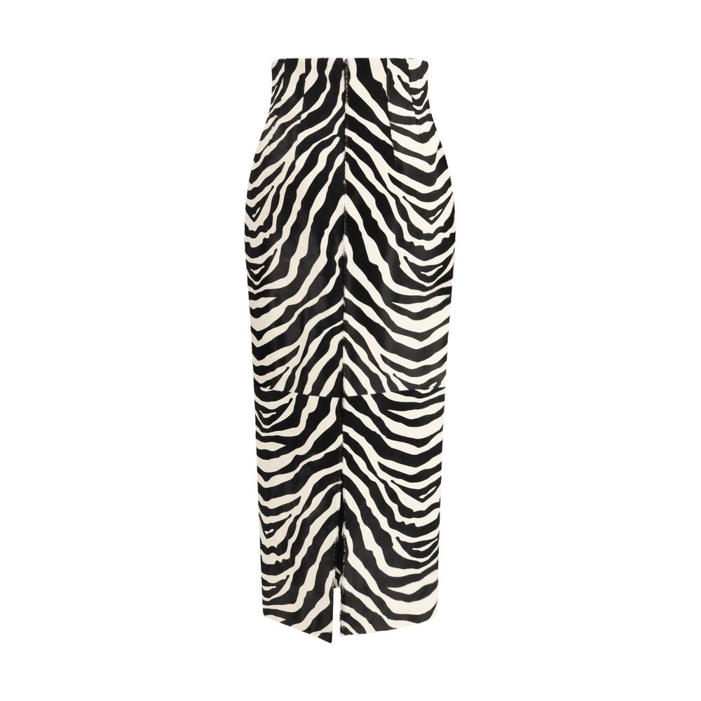 Khaite Multicolor Calf Leather Bos Taurus Skirt