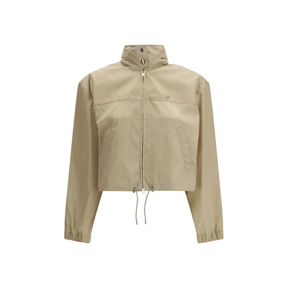 Prada Beige Recycled Polyamide Shell Jacket