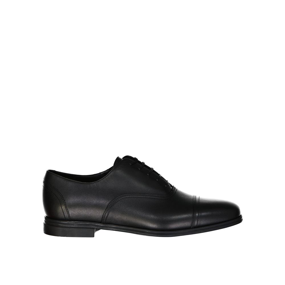 Salvatore Ferragamo Black Leather Oxfords And Derbies