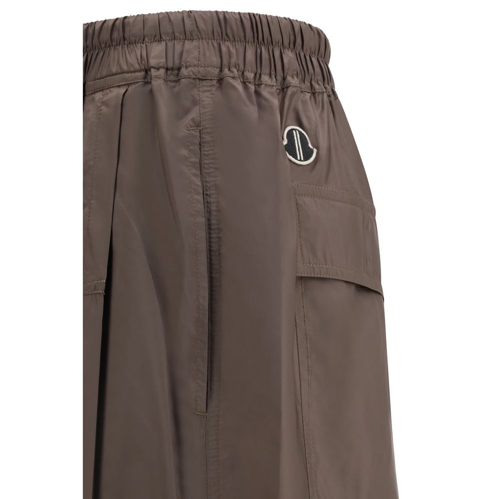 Moncler x Rick Owens Brown Polyester Bermuda Shorts