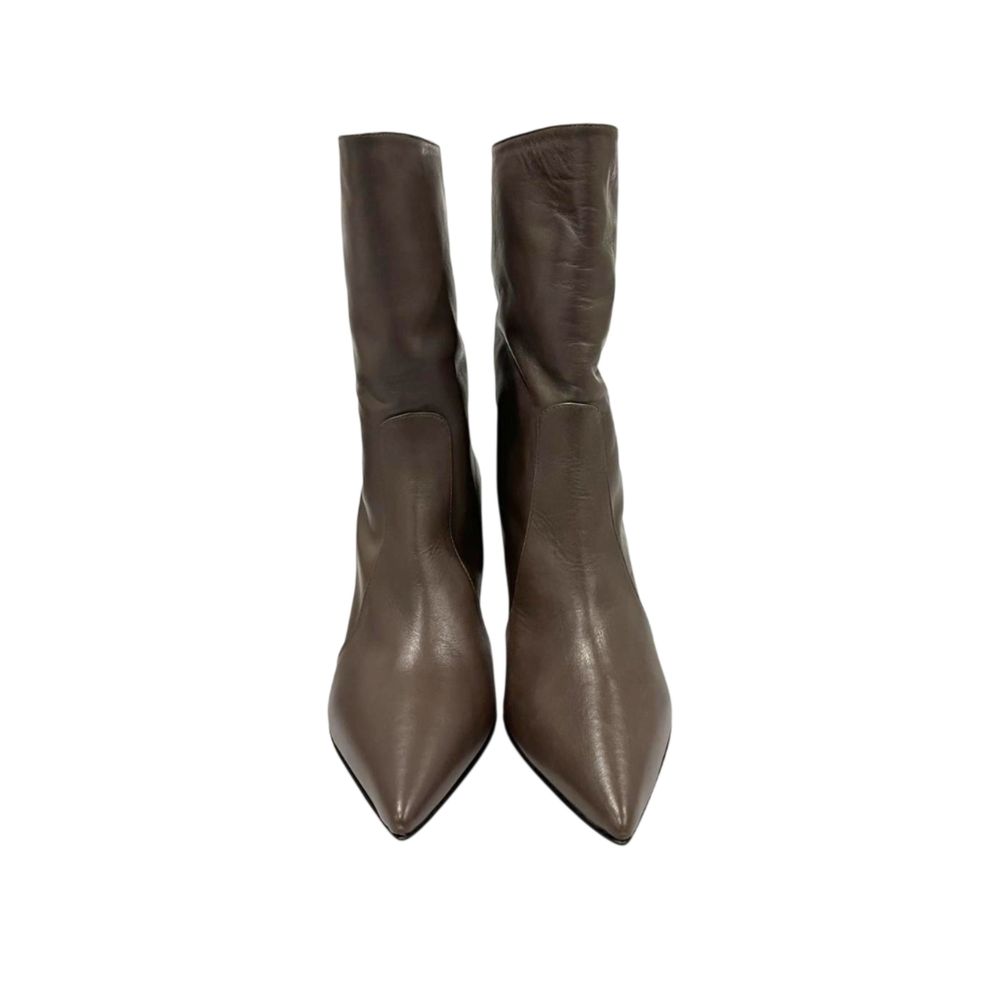 Borbonese Brown Leather Women Boot