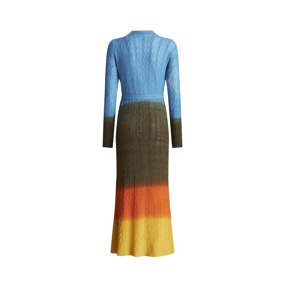 Etro Blue Wool Casual Dress