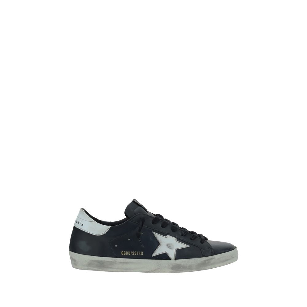 Golden Goose Black Calf Leather Bos Taurus Low Top Sneakers