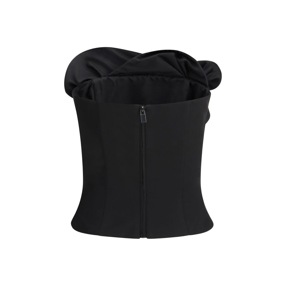 Magda Butrym Black Fleece Wool Top