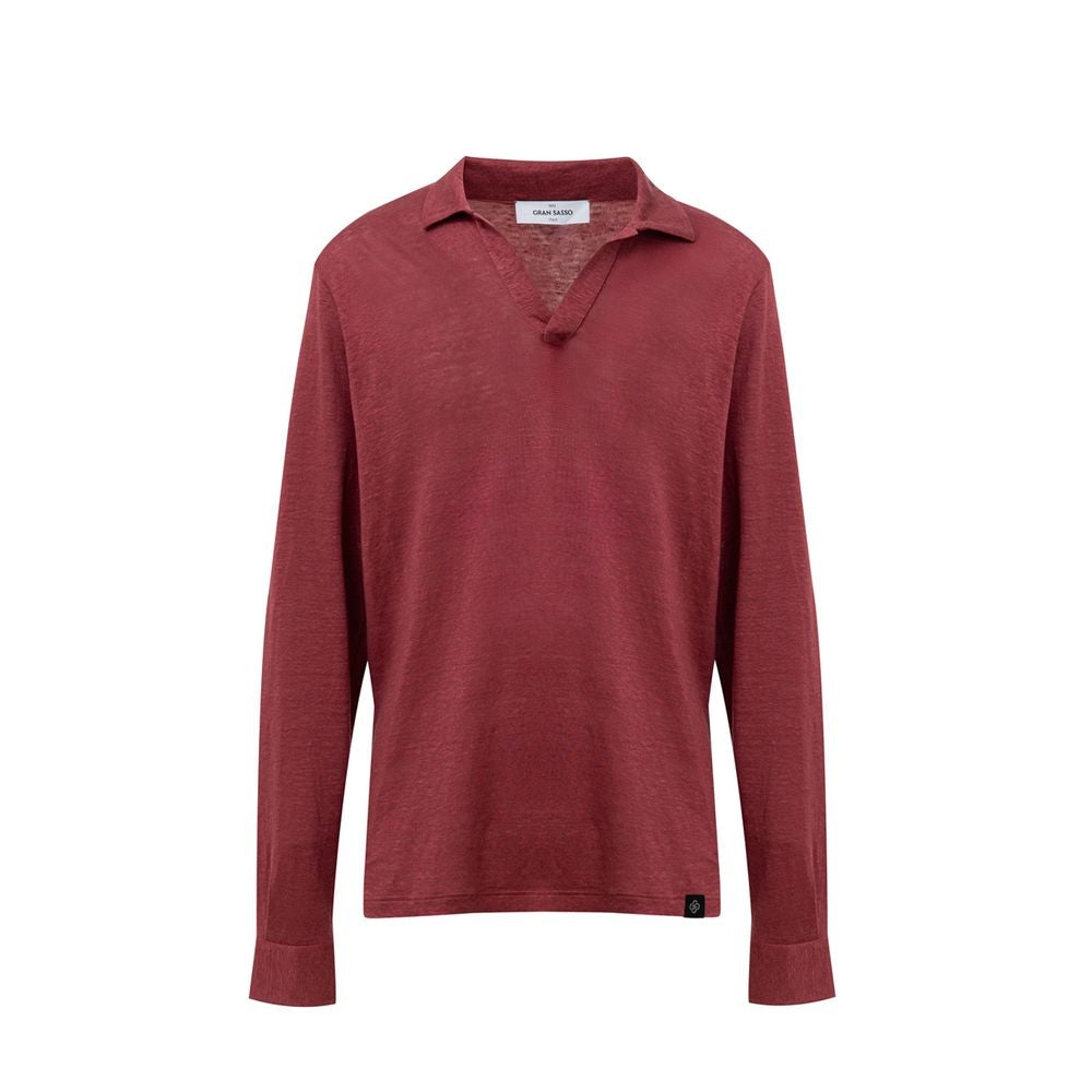 Gran Sasso Red Linen T-Shirt