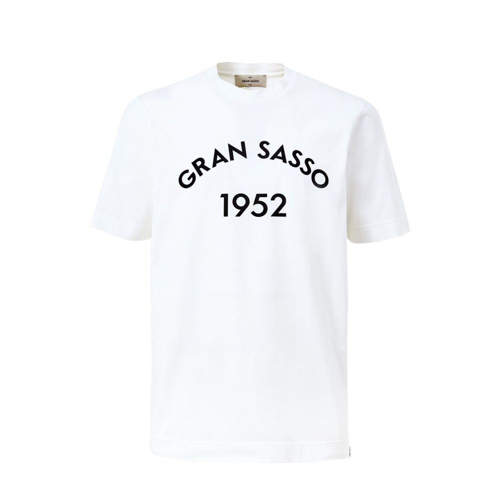 Gran Sasso White Cotton T-Shirt