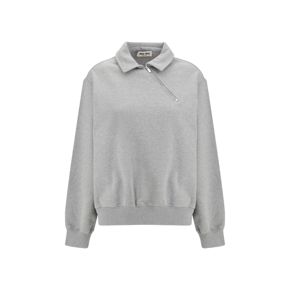 Miu Miu Gray Cotton Sweatshirt