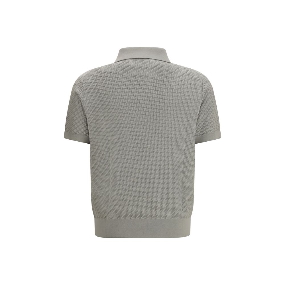 Brioni Beige Cotton Polo Shirt