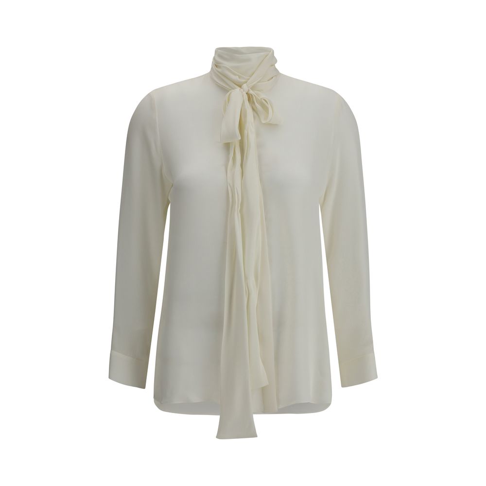 Khaite White Silk Dress Shirt