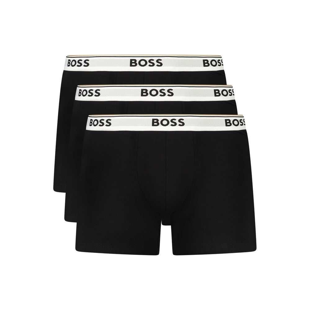 Hugo Boss Black Cotton Men Boxer