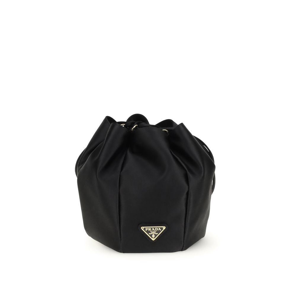 Prada Black Silk Backet Bag