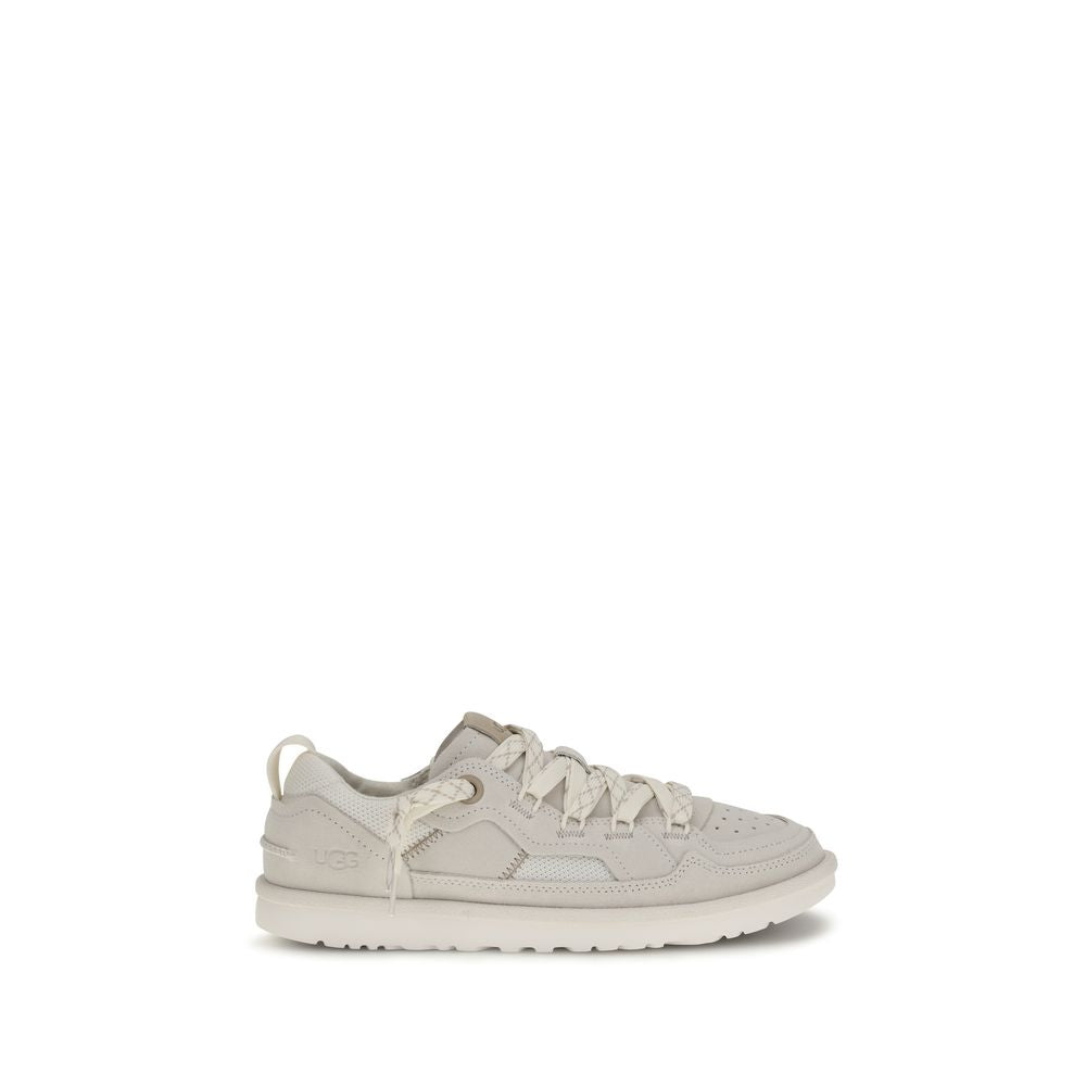 UGG Gray Calf Leather Bos Taurus Low Top Sneakers
