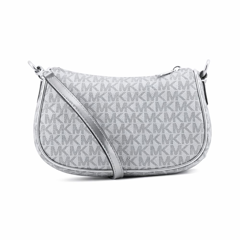 Michael Kors Gray Canvas Shoulder Bag