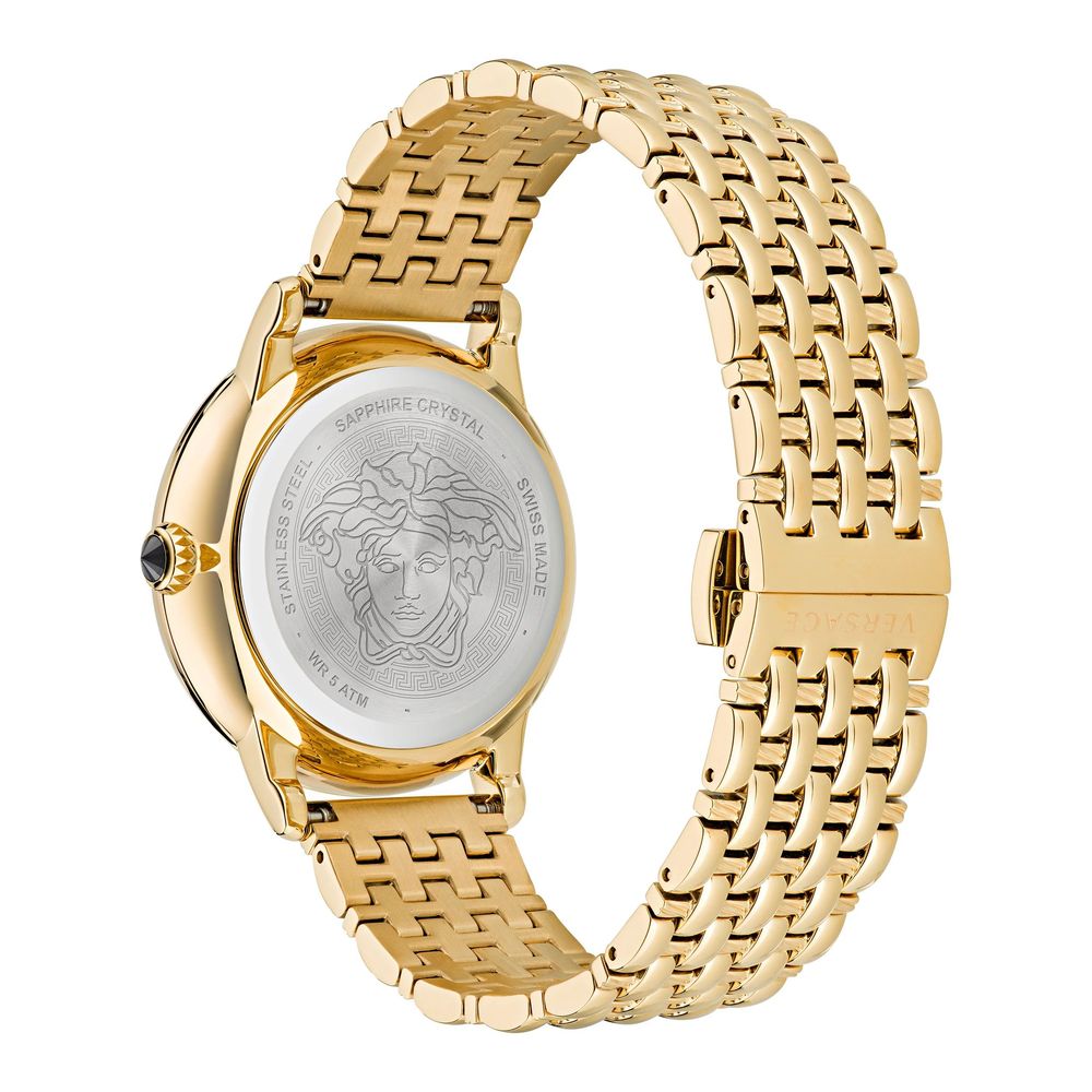 Versace Gold Stainless Steel Dress Watch