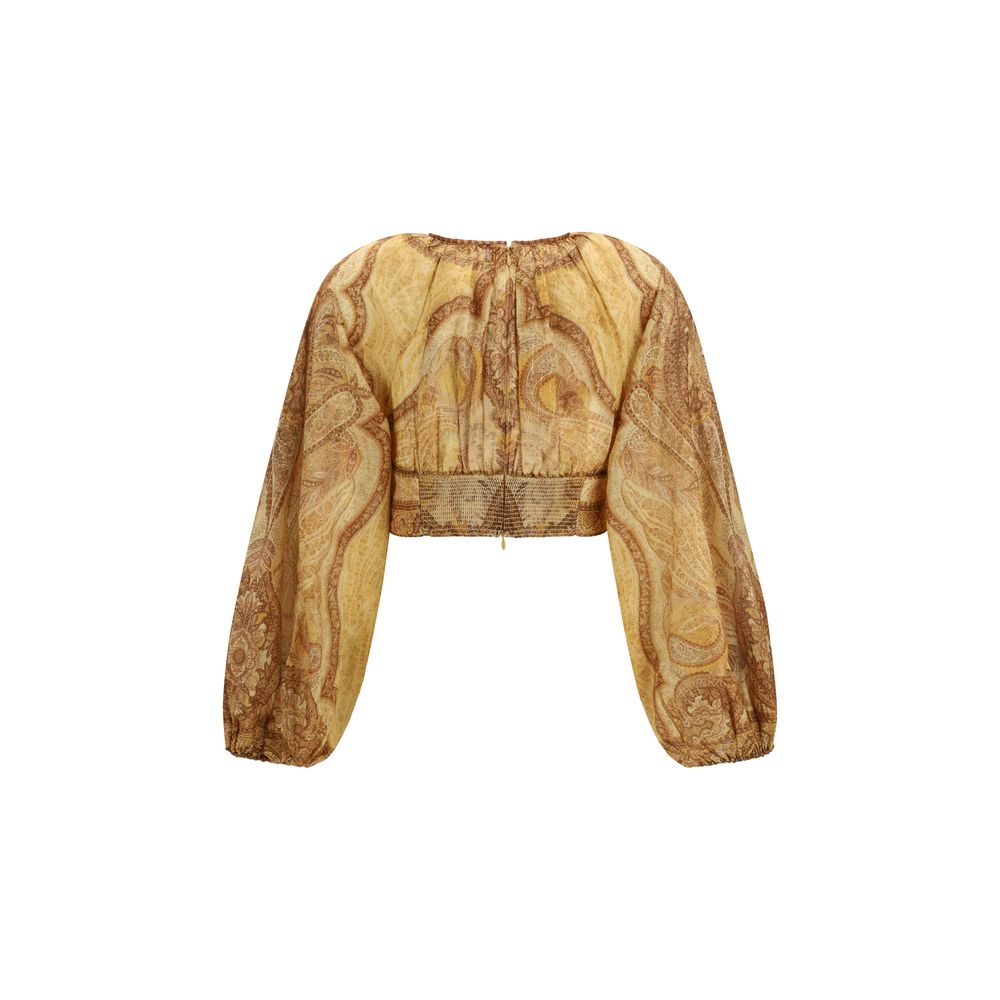 Zimmermann Bicolor Cotton Blouse