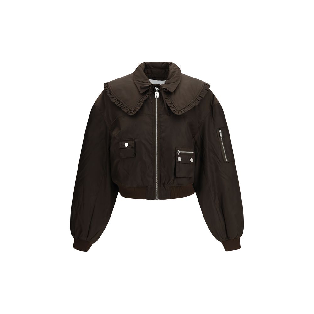 Ganni Bicolor Polyamide Bomber