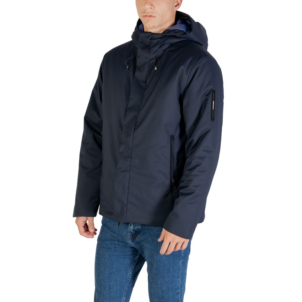 EA7 Emporio Armani Blue Polyester Coat