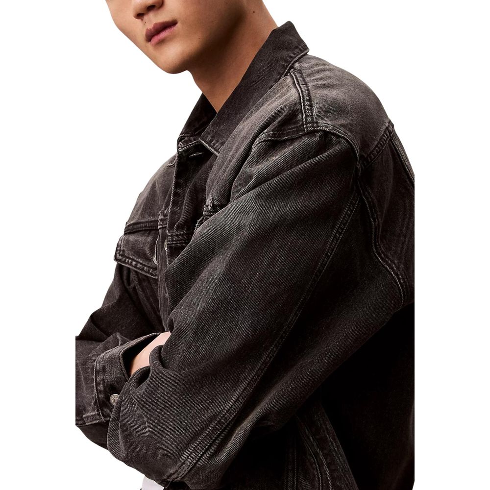 Calvin Klein Jeans Black Cotton Denim Jacket