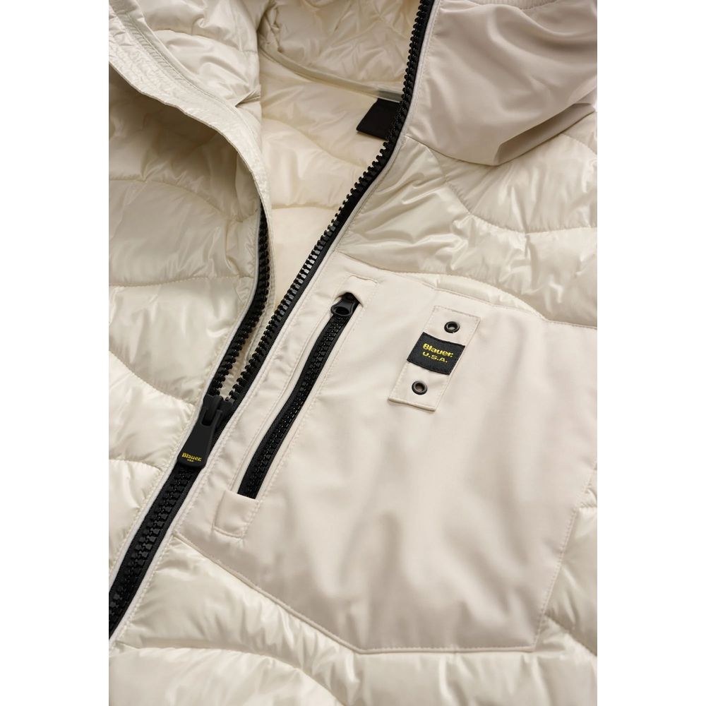 Blauer White Polyamide Shell Jacket