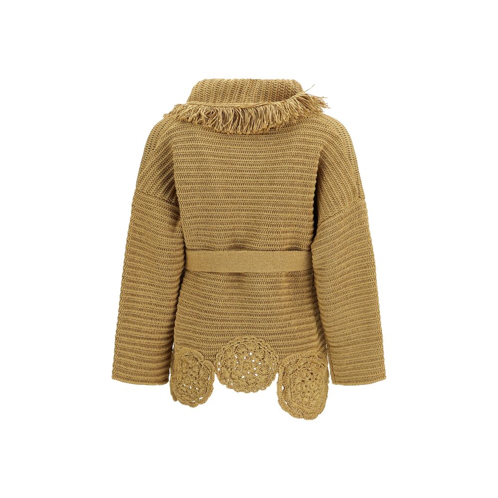 Alanui Gold Polyester Cardigan