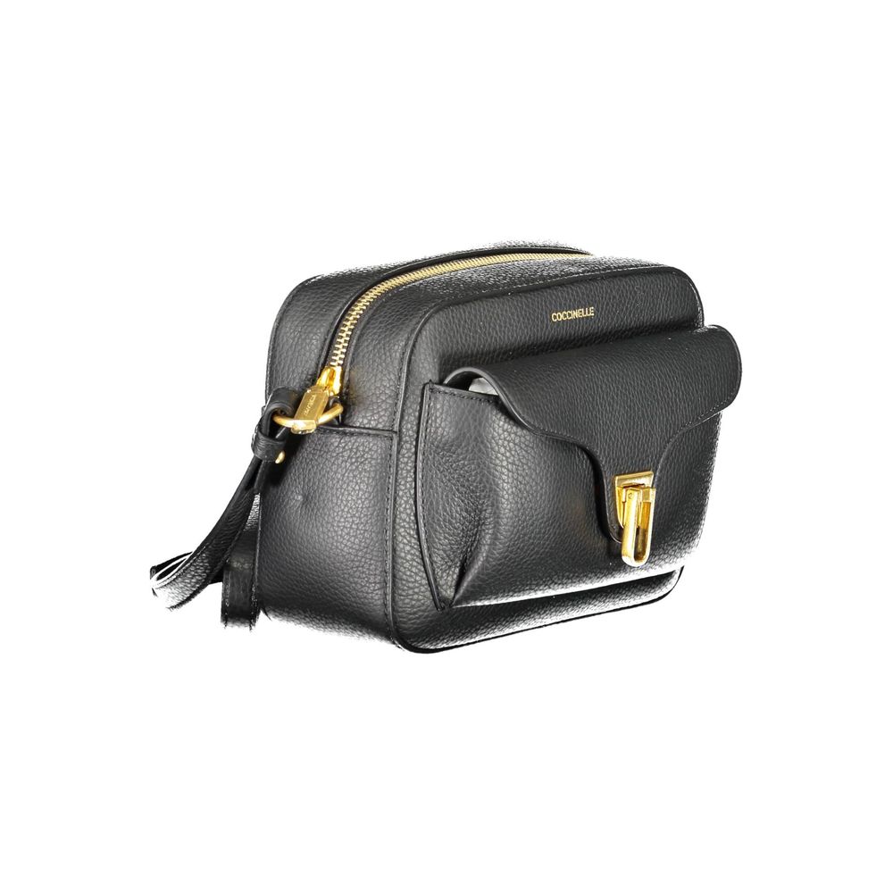 Coccinelle Black Leather Women Shoulder Bag