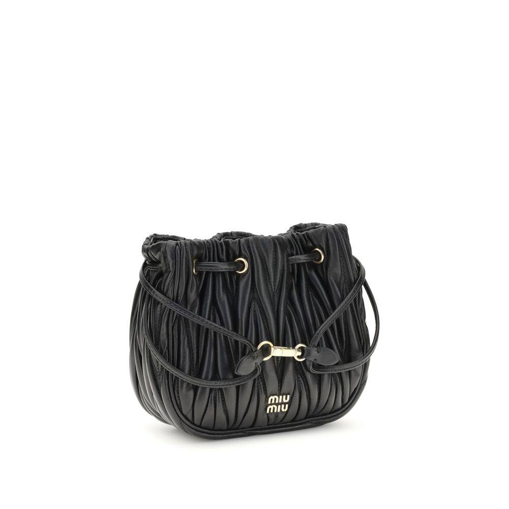 Miu Miu Black Calf Leather Bos Taurus Clutch Bag