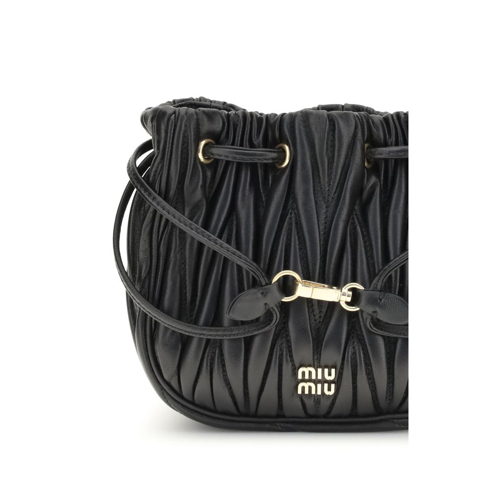 Miu Miu Black Calf Leather Bos Taurus Clutch Bag