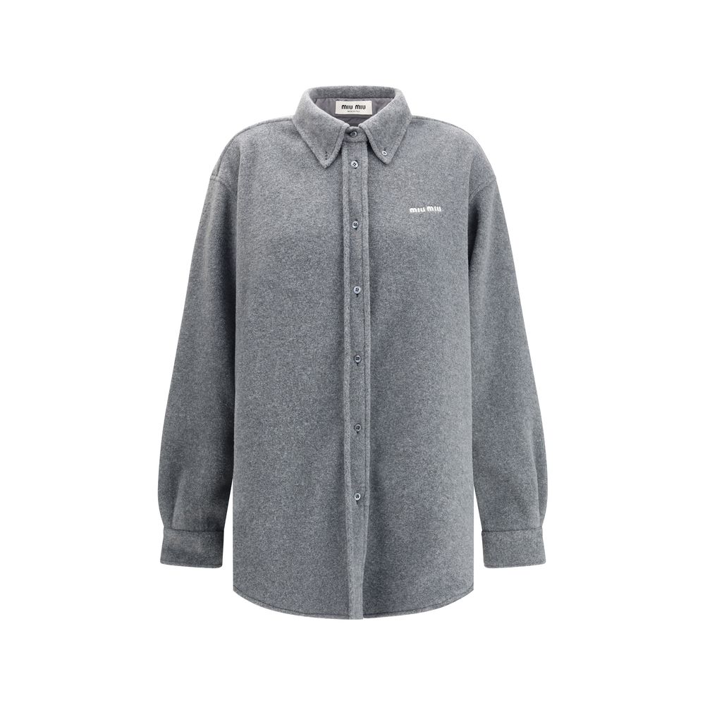 Miu Miu Gray Polyester Shirt