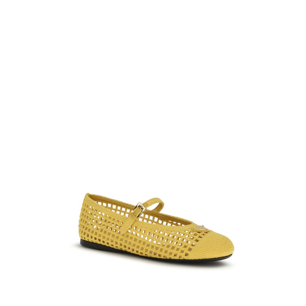 Prada Multicolor Cotton Ballet Flats